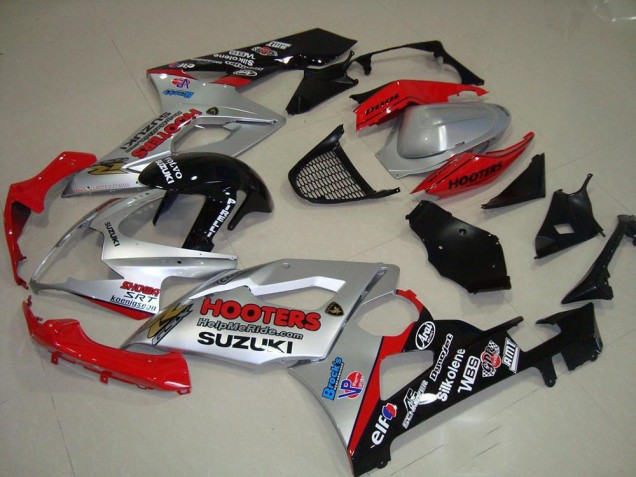 Discount 2005-2006 Silver Red Black Hooters Suzuki GSXR 1000 Motorcycle Fairings Canada