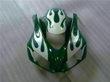 Discount 2006-2007 White Green Flame Honda CBR1000RR Motorcycle Fairings Canada