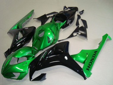 Discount 2006-2007 Green Glossy Black Honda CBR1000RR Motorcycle Fairings Canada