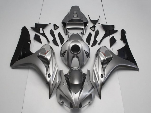 Discount 2006-2007 Silver Glossy Black Honda CBR1000RR Motorcycle Fairing Kits Canada