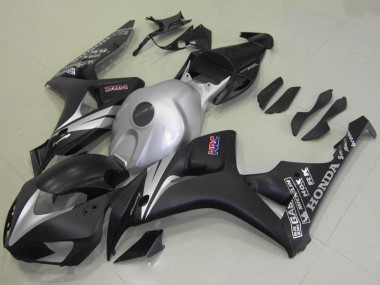 Discount 2006-2007 Silver Matte Black Honda CBR1000RR Motorcycle Fairing Kits Canada