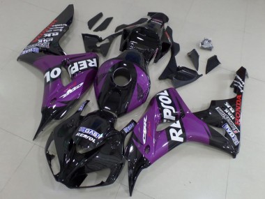 Discount 2006-2007 Glossy Black Purple Repsol Honda CBR1000RR Motorcycle Fairings Canada