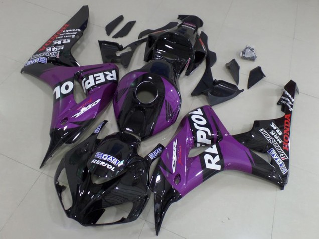 Discount 2006-2007 Glossy Black Purple Repsol Honda CBR1000RR Motorcycle Fairings Canada