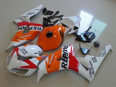 Discount 2006-2007 Orange White Red Glossy Black Repsol Honda CBR1000RR Motorcycle Fairing Canada