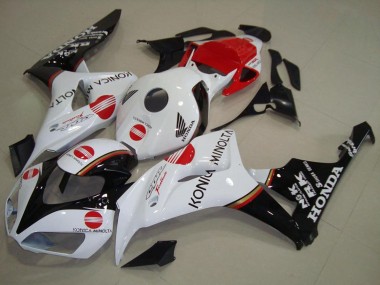 Discount 2006-2007 White Red Glossy Black Konica Minolta Honda CBR1000RR Motorcycle Fairing Canada
