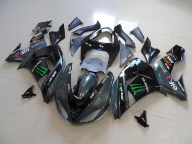 Discount 2006-2007 Glossy Black Matter Black Green Elf Touch4 Monster Energy Kawasaki ZX10R Motorcycle Fairings Canada