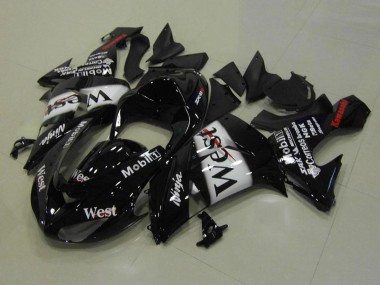 Discount 2006-2007 Glossy Black White West Red Kawasaki ZX10R Motorcycle Fairings Canada