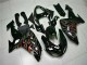Discount 2006-2007 Glossy Black Red Flame Kawasaki ZX10R Motorcycle Fairing Kits Canada