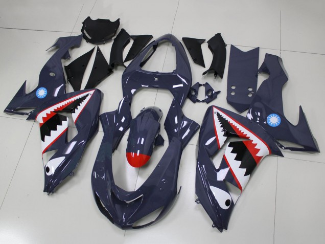 Discount 2006-2007 Grey White Red Shark Kawasaki ZX10R Motorcycle Fairings Canada