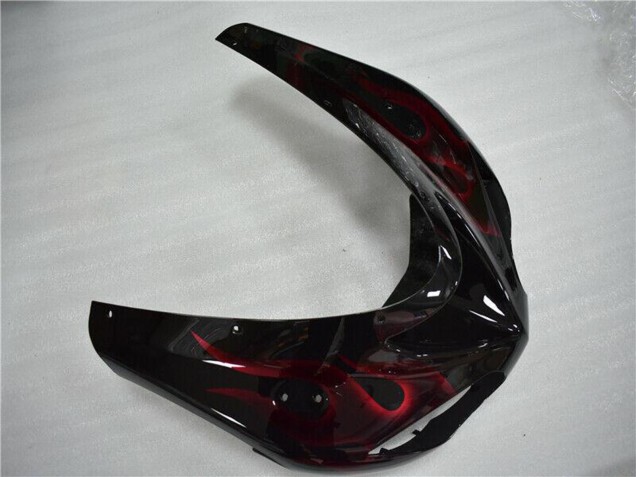 Discount 2006-2007 Glossy Black Red Flame Kawasaki ZX10R Motorcycle Fairing Canada
