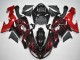 Discount 2006-2007 Glossy Black Red Flame Kawasaki ZX10R Motorcycle Fairing Canada
