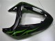 Discount 2006-2007 Glossy Black Green Flame Kawasaki ZX10R Motorcycle Fairings Canada