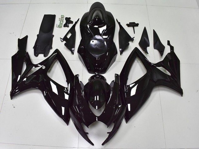 Discount 2006-2007 Glossy Black Suzuki GSXR 600/750 Bike Fairings Canada