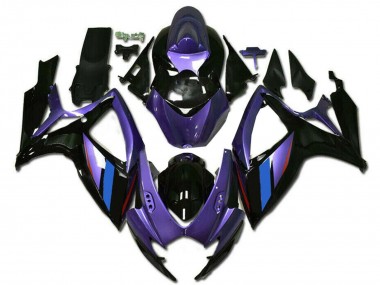 Discount 2006-2007 Purple Blue Glossy Black Stripe Suzuki GSXR 600/750 Motorcycle Fairings Canada