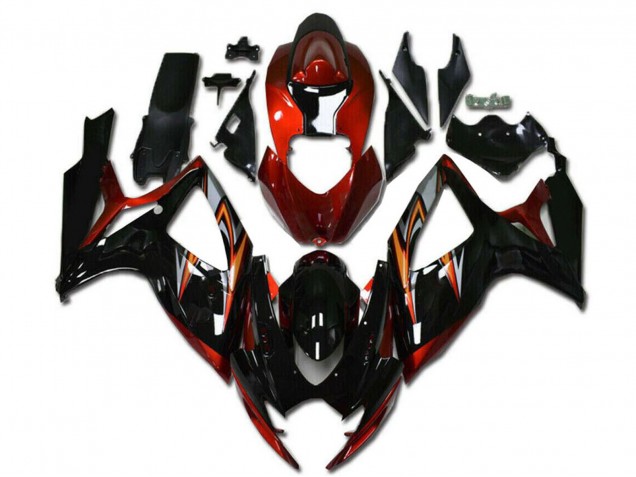 Discount 2006-2007 Orange Silver Glossy Black Stripe Suzuki GSXR 600/750 Motorcycle Fairings Canada