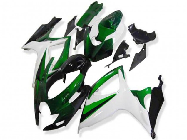 Discount 2006-2007 White Green Glossy Black Suzuki GSXR 600/750 Motorcycle Fairings Canada