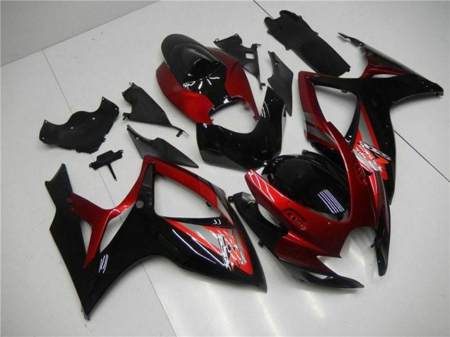 Discount 2006-2007 Red Glossy Black Suzuki GSXR 600/750 Motorcycle Fairing Canada