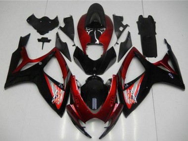 Discount 2006-2007 Red Glossy Black Suzuki GSXR 600/750 Motorcycle Fairing Canada