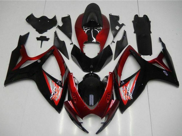 Discount 2006-2007 Red Glossy Black Suzuki GSXR 600/750 Motorcycle Fairing Canada
