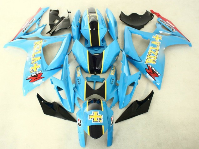 Discount 2006-2007 Light Blue Black Yellow Rizla Suzuki GSXR 600/750 Motorcycle Fairings Canada