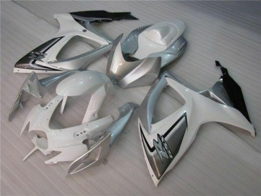 Discount 2006-2007 White Silver Suzuki GSXR 600/750 Motorcycle Fairings Canada