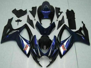 Discount 2006-2007 Glossy Black Blue Suzuki GSXR 600/750 Motorcycle Fairings Canada