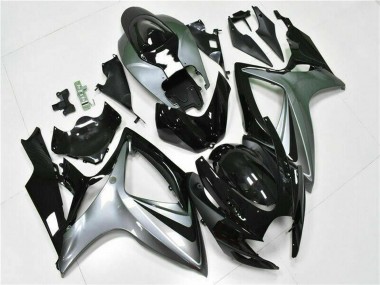 Discount 2006-2007 Silver Glossy Black Suzuki GSXR 600/750 Motorcycle Fairings Canada