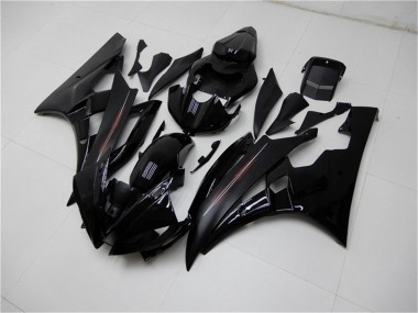 Discount 2006-2007 Glossy Black Matte Black Yamaha YZF R6 Motorcycle Fairing Kits Canada