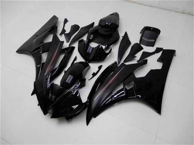 Discount 2006-2007 Glossy Black Matte Black Yamaha YZF R6 Motorcycle Fairing Kits Canada