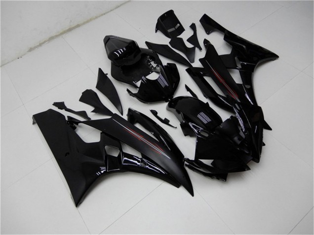 Discount 2006-2007 Glossy Black Matte Black Yamaha YZF R6 Motorcycle Fairing Kits Canada