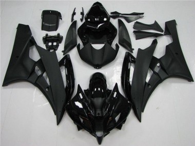 Discount 2006-2007 Glossy Black Matte Black Yamaha YZF R6 Motorcycle Fairing Canada