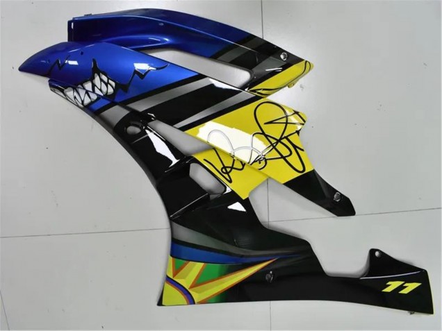 Discount 2006-2007 Blue Yellow Glossy Black Shark Yamaha YZF R6 Motorcycle Fairings Canada