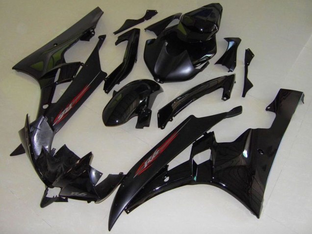 Discount 2006-2007 Glossy Black Matte Black Red OEM Style Yamaha YZF R6 Motorcycle Fairings Canada