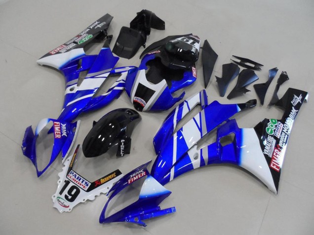Discount 2006-2007 White Blue Glossy Black Fimer Yamalube Yamaha YZF R6 Motorcycle Fairings Canada