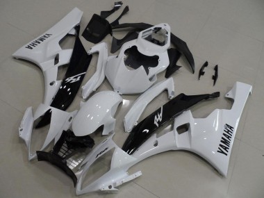 Discount 2006-2007 White Glossy Black Yamaha YZF R6 Motorcycle Fairings Canada