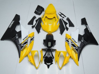 Discount 2006-2007 Yellow White Black OEM Style Yamaha YZF R6 Motorcycle Fairings Canada