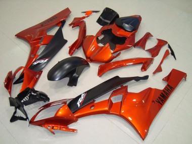 Discount 2006-2007 Orange Matte Black Yamaha YZF R6 Motorcycle Fairing Canada