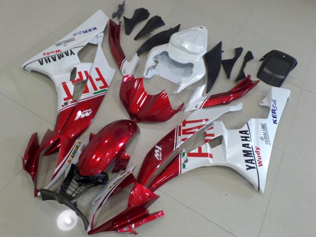 Discount 2006-2007 White Red Fiat Yamalube Yamaha YZF R6 Motorcycle Fairings Canada