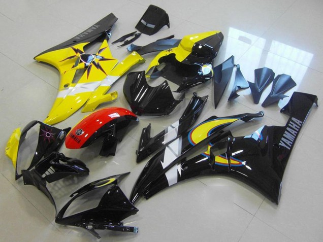 Discount 2006-2007 Yellow White Red Glossy Black Yamaha YZF R6 Motorcycle Fairings Canada