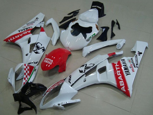 Discount 2006-2007 White Red Motul Michelin Abarth Yamaha YZF R6 Motorcycle Fairings Canada
