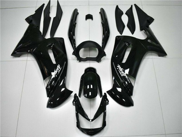 Discount 2006-2008 Glossy Black White Kawasaki EX650 Motorcycle Fairings Canada