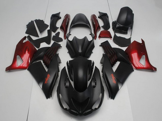 Discount 2006-2011 Matte Black Red Ninja Kawasaki ZX14R ZZR1400 Motorcycle Fairings Canada