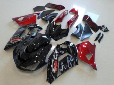 Discount 2006-2011 Red Glossy Black Silver Flame Kawasaki ZX14R ZZR1400 Motorcycle Fairings Canada