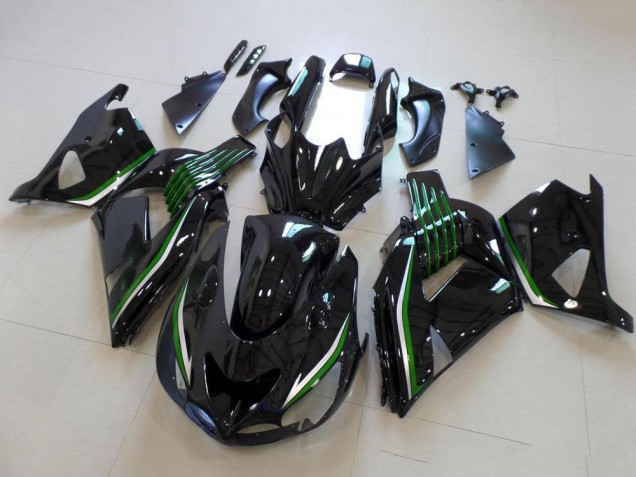Discount 2006-2011 Glossy Black Green Line Kawasaki ZX14R ZZR1400 Motorcycle Fairings Canada