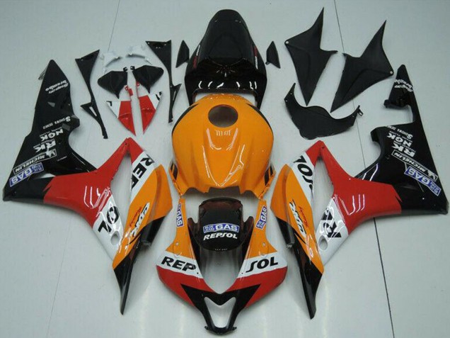 Discount 2007-2008 Orange White Red Glossy Black Repsol Honda CBR600RR Bike Fairings Canada