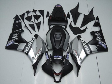 Discount 2007-2008 Matte Black Silver Grey Repsol Honda CBR600RR Motorcycle Fairings Canada
