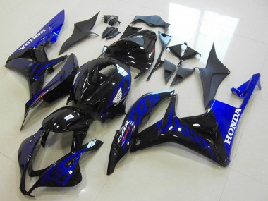 Discount 2007-2008 Glossy Black Blue Flame Honda CBR600RR Motorcycle Fairings Canada