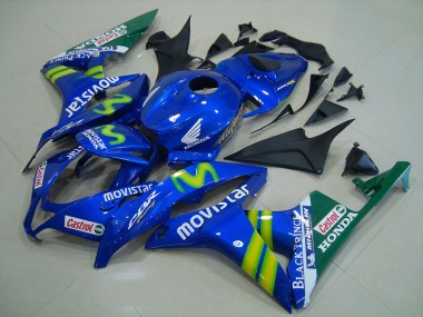Discount 2007-2008 Blue Green MoviStar Castrol Honda CBR600RR Motorcycle Fairing Canada