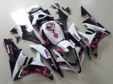 Discount 2007-2008 White Pink Matte Black HRC Playboy with Durex Honda CBR600RR Motorcycle Fairings Canada