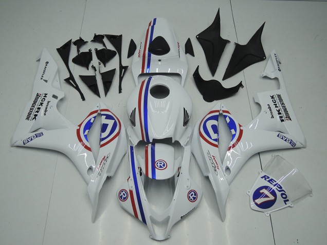 Discount 2007-2008 White Red Blue R Honda CBR600RR Motorcycle Fairings Canada